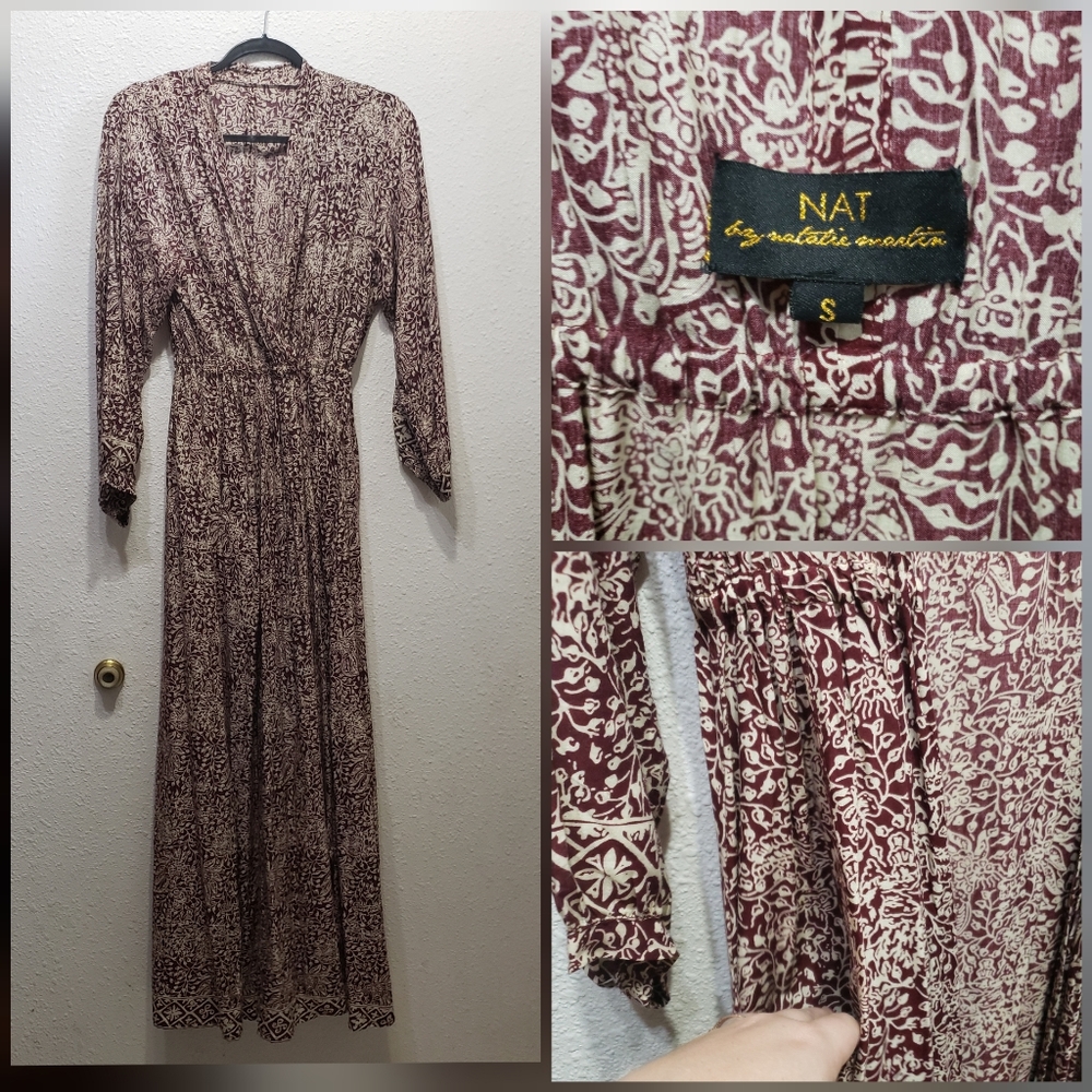 NAT by Natalie Martin nico wrap maxi dress small